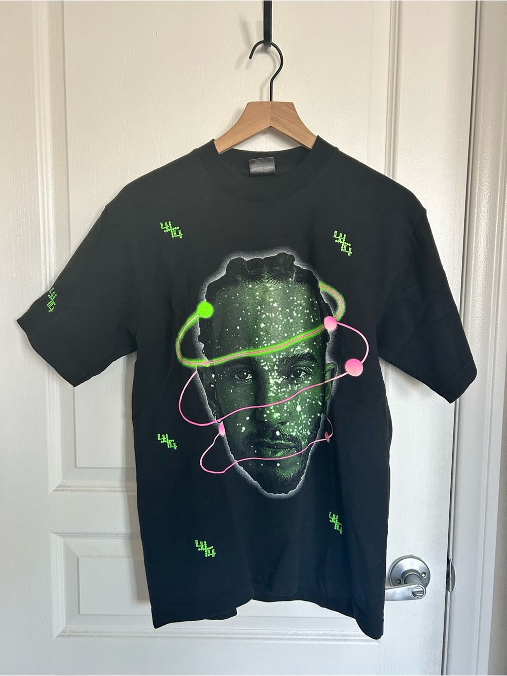 +44 Plus 44 Lewis Hamilton T-Shirt Black Tee NASA Formula 1 Size S